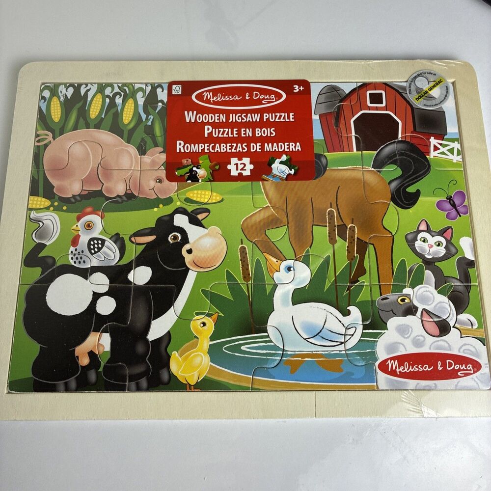 Melissa & Doug Wooden Jigsaw Puzzle On the Farm